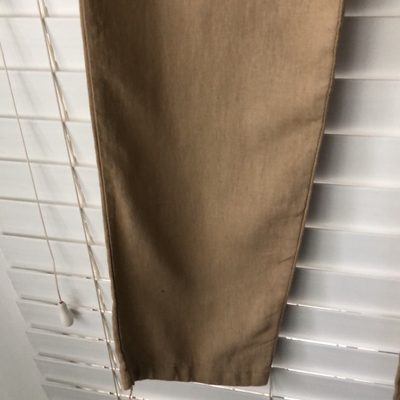 Forever 21 Linen Blend Pants Trousers Tan SZ M - Picture 3 of 8
